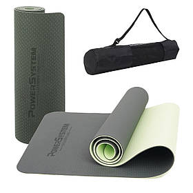 Килимок для йоги та фітнесу Power System PS-4060 TPE Yoga Mat Premium Green (183х61х0.6)