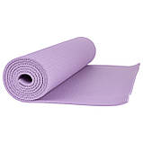 Килимок для йоги та фітнесу PowerPlay 4010 PVC Yoga Mat Лавандовий (173x61x0.6), фото 3