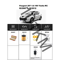 Комплект фільтрів Peugeot 207 1.6 16V Turbo RC (2007-2012) WIX