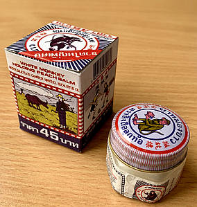 Бальзам Біла Мавпа знеболюючий White Monkey Holding Peach Balm Таїланд 18г