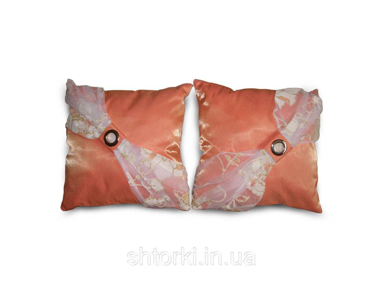 Комплект декоративних подушок Firanka Hand Made 40х40см 2шт персикові (п_0385)