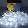LED гірлянда штора "дзвоник, ялинка, олень" біла 138LED 3*0,7м Lebron 15-18-92 9W 220V IP20 на 8 режимів світлодіодна новорічна, фото 4