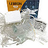 LED гірлянда штора "дзвоник, ялинка, олень" біла 138LED 3*0,7м Lebron 15-18-92 9W 220V IP20 на 8 режимів світлодіодна новорічна, фото 5
