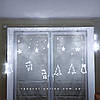 LED гірлянда штора "дзвоник, ялинка, олень" біла 138LED 3*0,7м Lebron 15-18-92 9W 220V IP20 на 8 режимів світлодіодна новорічна, фото 7