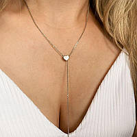 Срібне кольє Сердечка 65 см регулюється