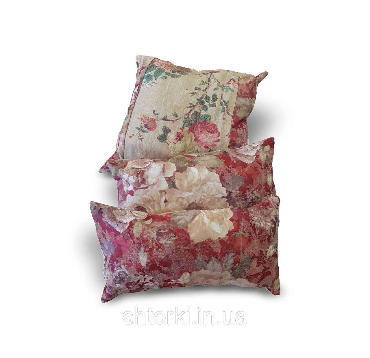 Комплект декоративних подушок Firanka Flowers 35х35см 1шт 25х30см 2шт Теракотовий (п_0388)