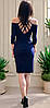 Жіноче плаття з трикотажу Polit 8415 синій 36, фото 3