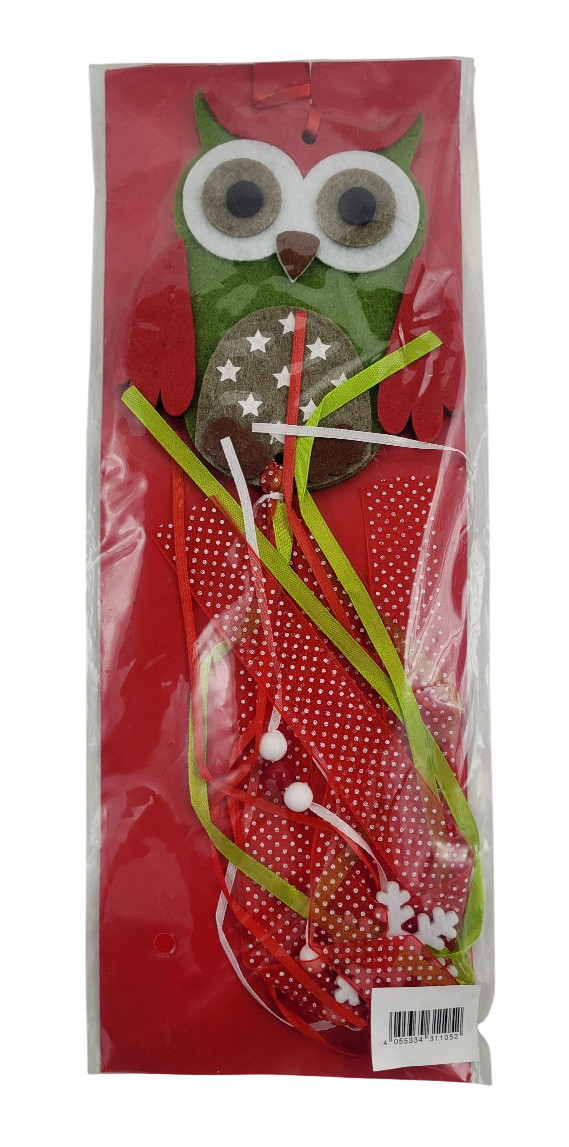 Новорічна декоративна підвіска Сова Livarno Home, 72 см, декор із фетру, фото 1