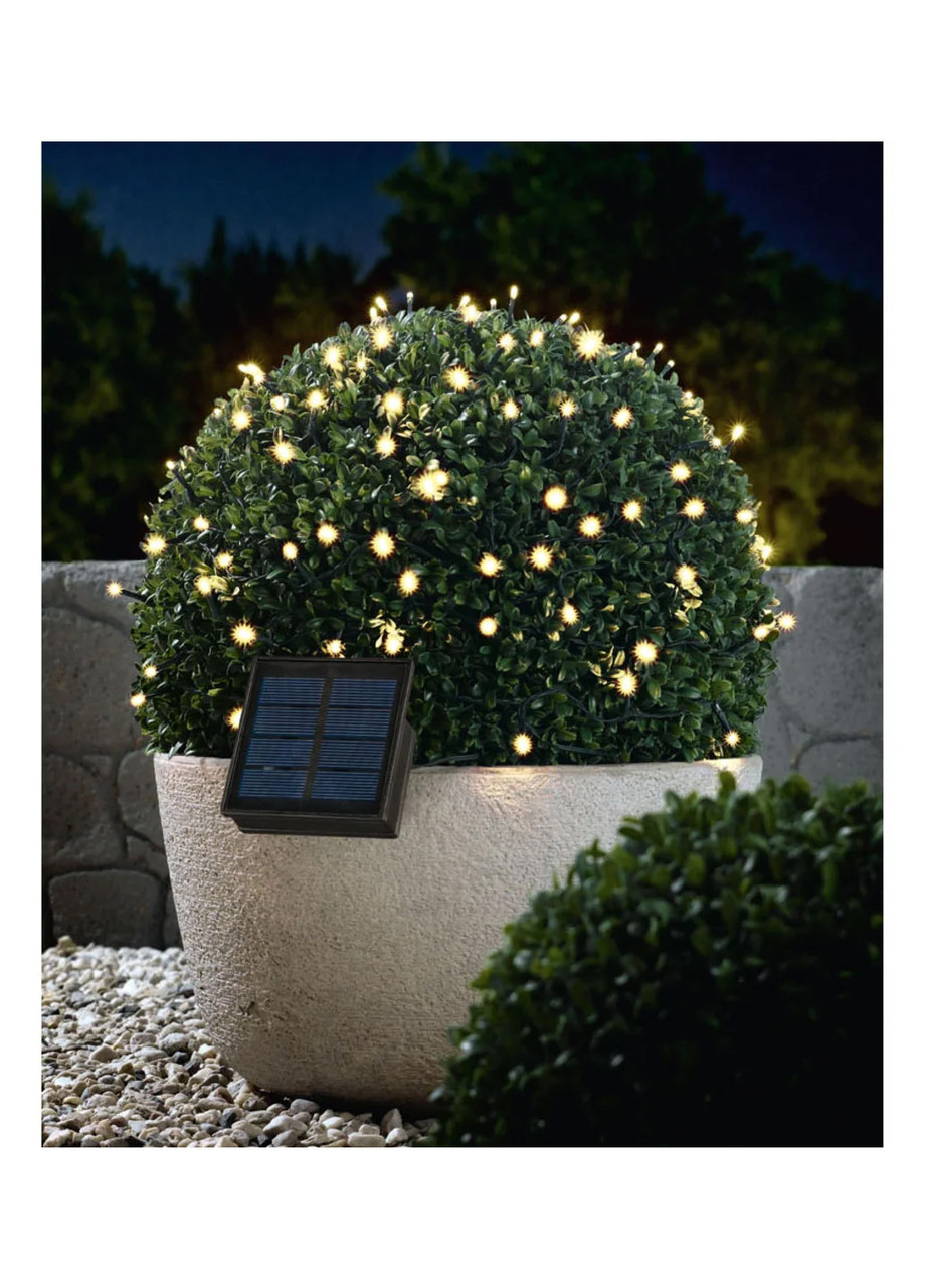 Вулична гірлянда Livarno Home 100 LED на сонячній батареї 10 м з таймером та датчиком сутінків, фото 1