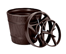 Підставка для ялинки Form-plastic PLANET 1, пластик, форма відро 11 л, коричнева