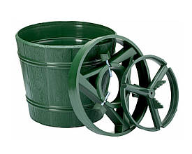 Підставка для ялинки Form-plastic PLANET 1, пластик, форма відро 11 л, темно-зелена