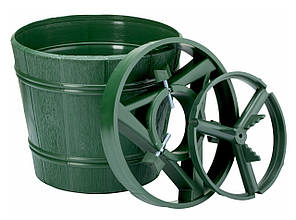 Підставка для ялинки Form-plastic PLANET 2, пластик, форма відро 17 л, темно-зелена