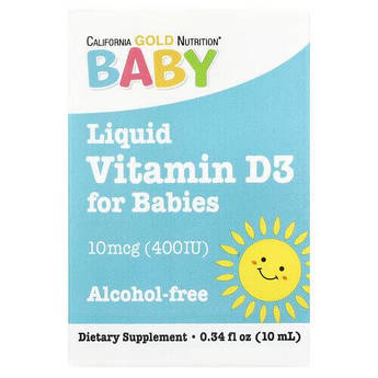 California Gold Nutrition Baby Vitamin D3 400 IU 10 мл
