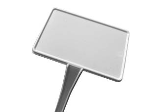 Маркувальні таблички для рослин М-200 8,5х5,5 см білі на ніжці 20 см (10 шт.), фото 2