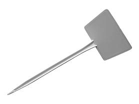 Маркувальні таблички для рослин М-200 8,5х5,5 см білі на ніжці 20 см (10 шт.), фото 3