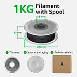 Пластик Bambu Lab PET-CF Black (71100), Reusable Spool, 1.75мм, 1кг, 324м, 260-290°C, Чорний філамент для 3D-друку, фото 8