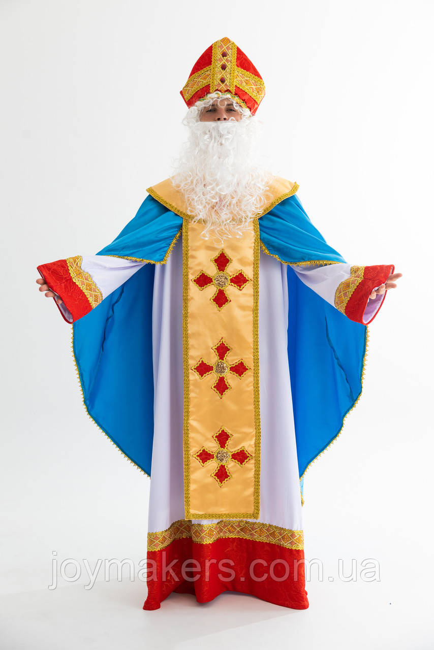 Костюм Святого Миколая червоний з аплікацією 48-54, фото 1