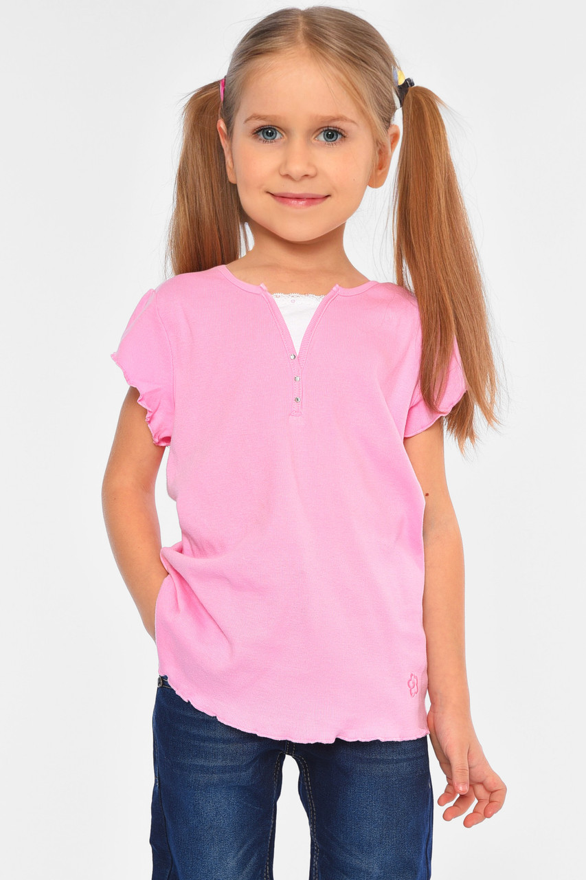 Футболка дитяча для дівчинки рожевого кольору 194257P, фото 1