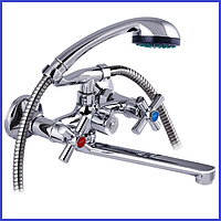 Змішувач для ванної з виливом 20 см з душем Zerix DMT-3-B 722 (ZX2939)