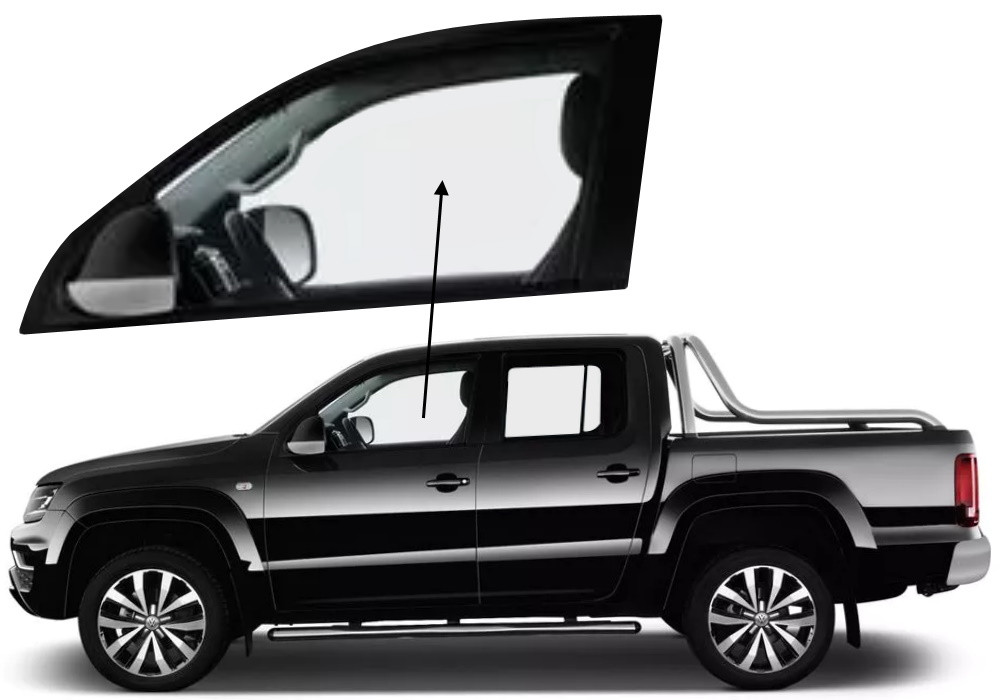 Бічне скло Volkswagen Amarok 2010-2024 передніх дверей ліве, фото 1
