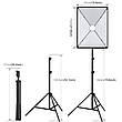 Набір постійного студійного світла 2 софтбоксу Puluz 50x70 cm на одну лампу Е27, фото 7
