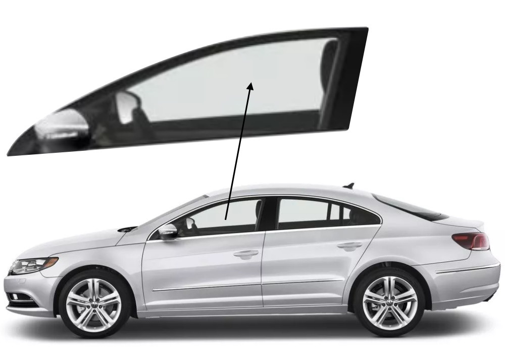 Бічне скло Volkswagen CC 2008-2017 передніх дверей ліве, фото 1
