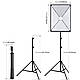 Набір постійного студійного світла 2 софтбоксу Puluz 50x70 cm на одну лампу Е27, фото 7