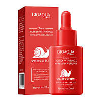 Сироватка з муцином равлика для обличчя Tighten Anti-Wrinkle Wake Up Skin Energy Snail Serum Bioaqua 30 мл
