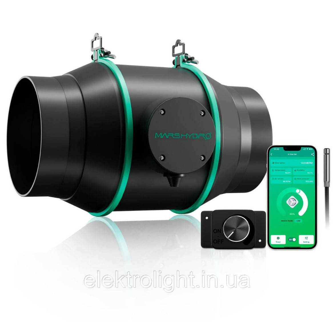 Канальний вентилятор Mars Hydro 150мм iFresh 6-Inch Smart Inline
