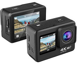 Екшн камера Q60AR WiFi 4K з 2 дисплеями та великим набором кріплень Action Camera