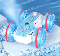 Машинка перевертень Stunt Car 1841-2 з парогенератор Їздить по воді та землі, фото 2