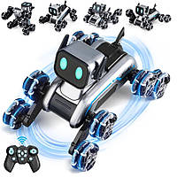 Восьмиколісний трюковий собака-робот robot dog на роликових колесах з пультом управління, фото 3