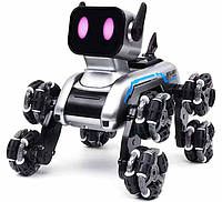 Восьмиколісний трюковий собака-робот robot dog на роликових колесах з пультом управління, фото 4