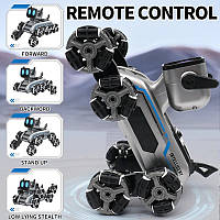 Восьмиколісний трюковий собака-робот robot dog на роликових колесах з пультом управління, фото 5
