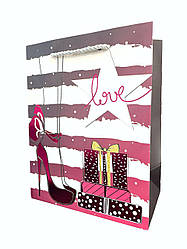 Пакет Подарунковий 011 Жіночий Рожевий 23х18 см МАЛЕНЬКИЙ