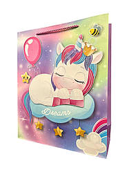Пакет Подарунковий 126 Єдиноріжка Dreams 18х23 см МАЛЕНЬКИЙ