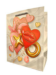 Пакет Подарунковий 041 Губи 23х18 см МАЛЕНЬКИЙ