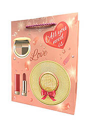 Пакет Подарунковий 152 Жіночий Капелюх 18х23 см МАЛЕНЬКИЙ