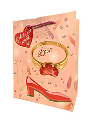 Пакет Подарунковий 153 Жіночий Каблучка 18х23 см МАЛЕНЬКИЙ