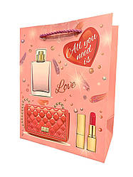 Пакет Подарунковий 154 Жіночий Парфуми 18х23 см МАЛЕНЬКИЙ