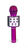 Мікрофон караоке, рожевий, в кор. 23*8*8 см