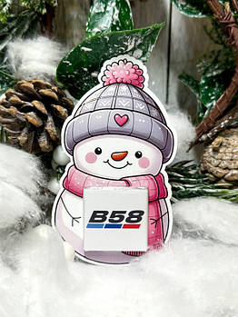 5000 шт. Листівка-сніговик з шоколадкою з вашим логотипом