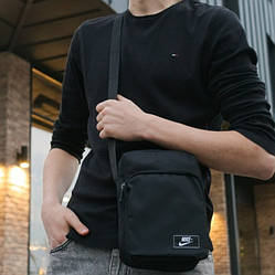 Чоловіча чорна сумка барсетка Nike через плече Найк месенджер