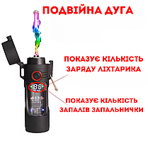 Туристичний ліхтар запальничка з акумулятором та вологозахисту кишеньковий ліхтарик D66 для пригод, фото 6