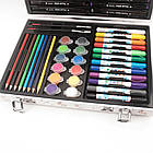 Дитячий набір для малювання 58 предметів, у кейсі / Художній набір для творчості / Набір художника, фото 5