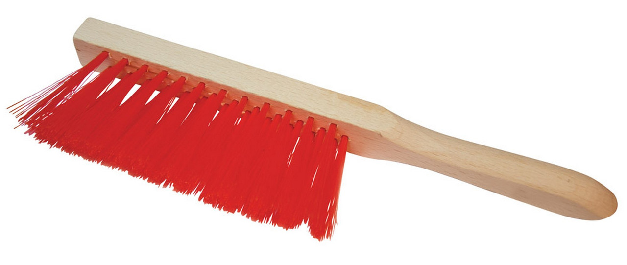 Щітка-сметка для сміття ГОСПОДАР 3-рядна ПП з дерев'яною ручкою 295х25х60 мм 14-5500, фото 1