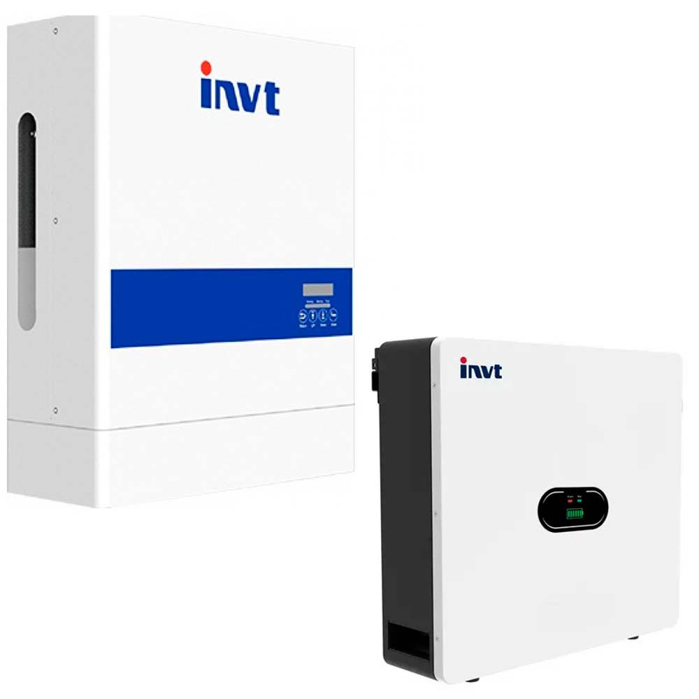 Набір інвертор 6 кВт + акумуляторний блок LiFePO4 однофазний INVT Solar BD6KTL-LL1