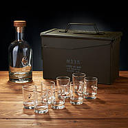 Набір 8-ми чарок з кулею в коробі з БК, фото 2