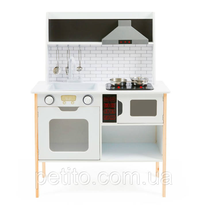 Дерев'яна ігрова кухня Ecotoys STYLE зі звуковими та світловими ефектами, фото 1