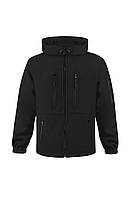 Кофта флісова з капюшоном, чорний, тактична